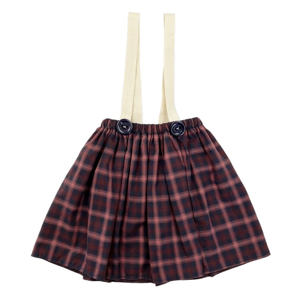 Little People Rocx Plaid Suspender Skirt